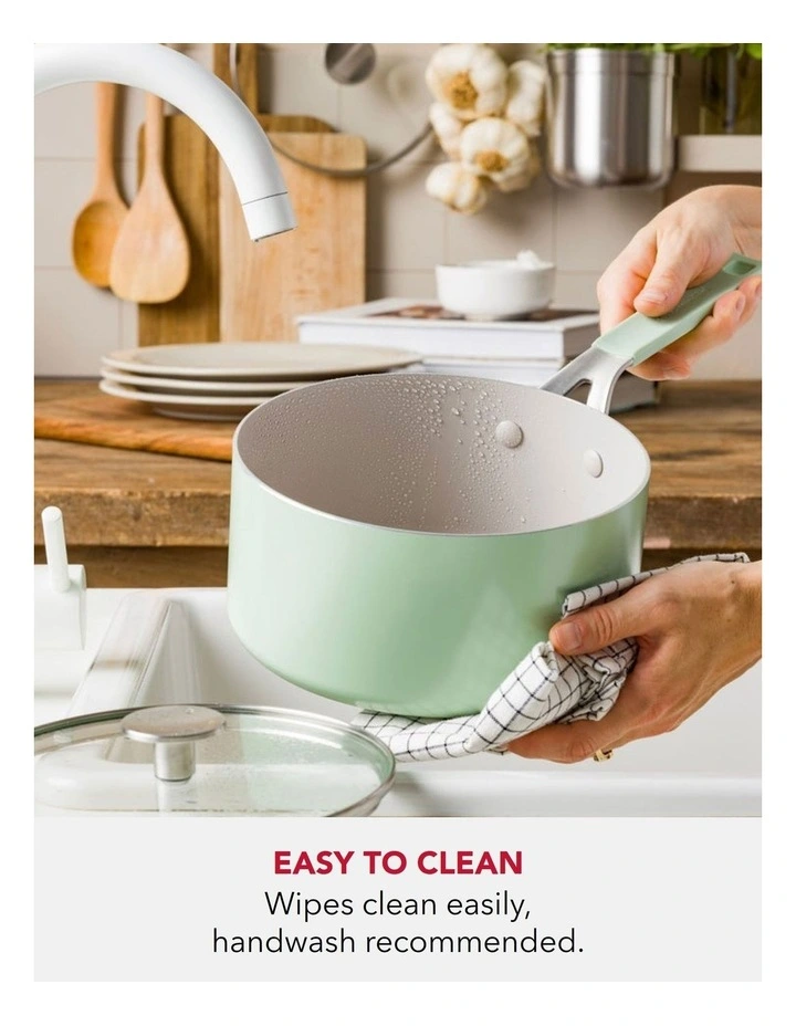 KitchenAid Aluminium Covered Saucepan 16cm / 1.57L Pistacho image 5