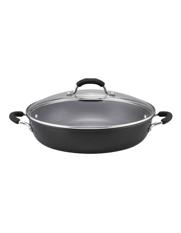 Contemporary Nonstick Induction Covered Risotto 32cm 5.2L in Grey
