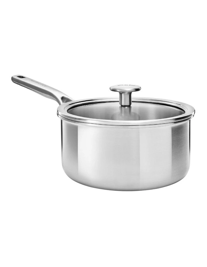 Triply Stainless Steel Saucepan 18cm/2.13L PFAS-free in Silver image 1