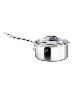 Con Cuore Stainless Steel Induction Covered Saucepan 16cm/1.4L in Silver