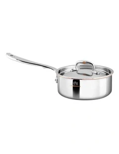 Con Cuore Stainless Steel Induction Covered Saucepan 20cm/2.8L in Silver