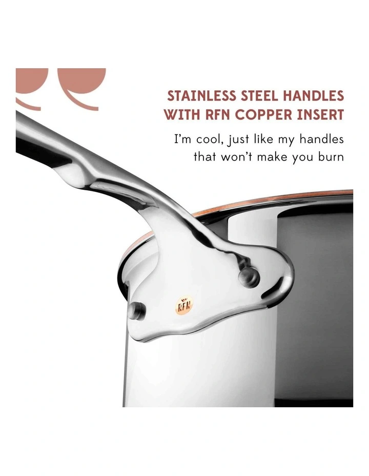 Con Cuore Stainless Steel Induction Covered Saucepan 20cm/2.8L in Silver image 5