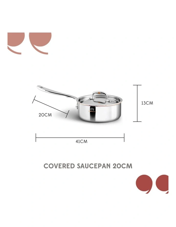 Con Cuore Stainless Steel Induction Covered Saucepan 20cm/2.8L in Silver image 7