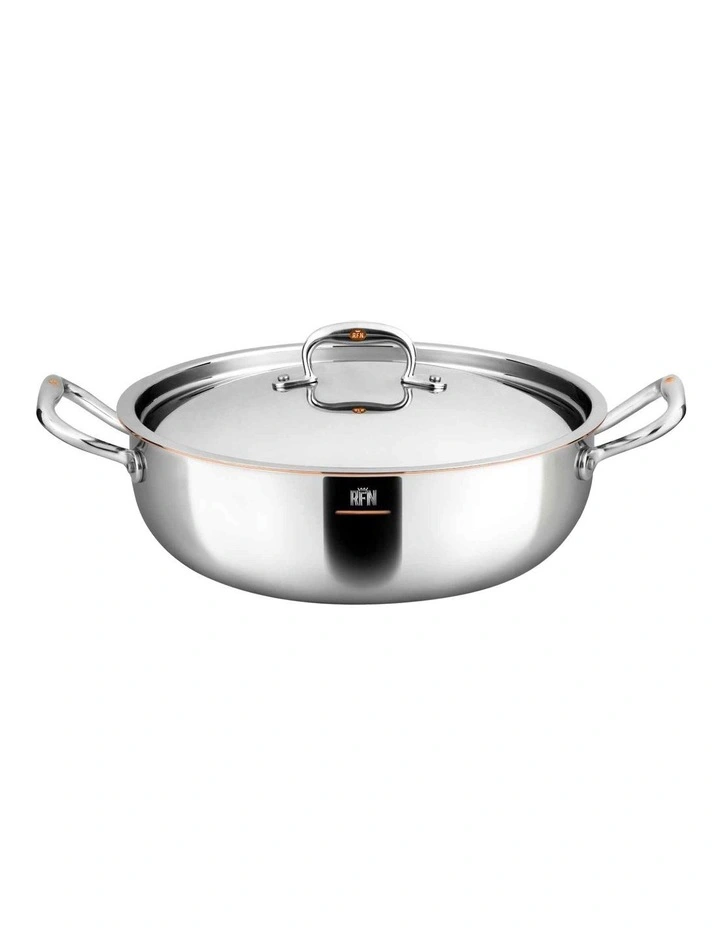 Con Cuore Stainless Steel Induction Covered Braiser 28cm/4.7L in Silver image 1