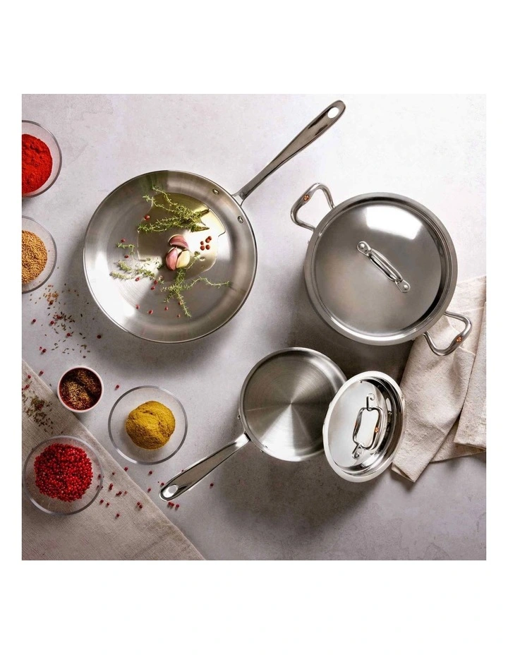 Con Cuore Stainless Steel Induction Covered Braiser 28cm/4.7L in Silver image 2