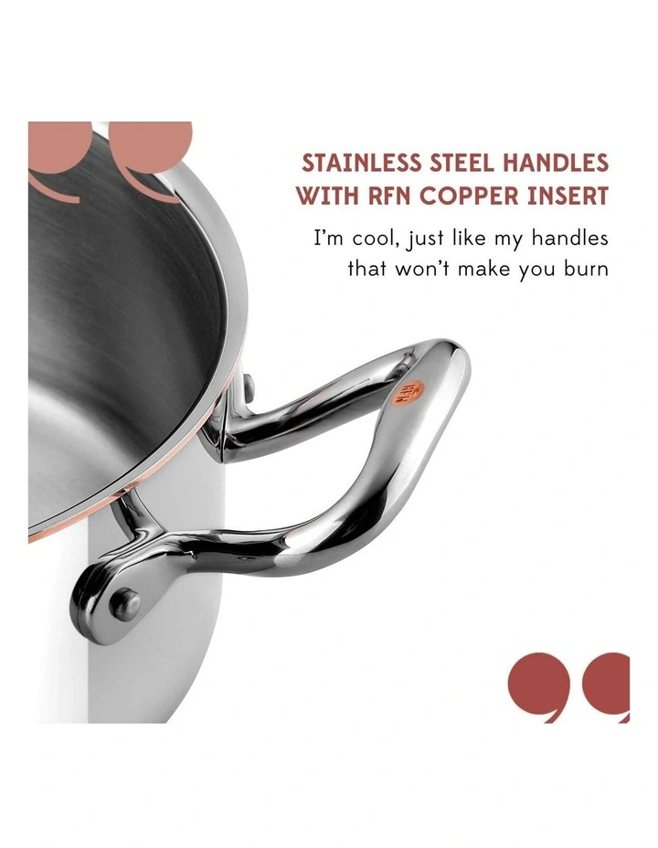 Con Cuore Stainless Steel Induction Covered Braiser 28cm/4.7L in Silver image 5