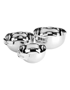 Stainless Steel Mixing Bowl Set in Silver