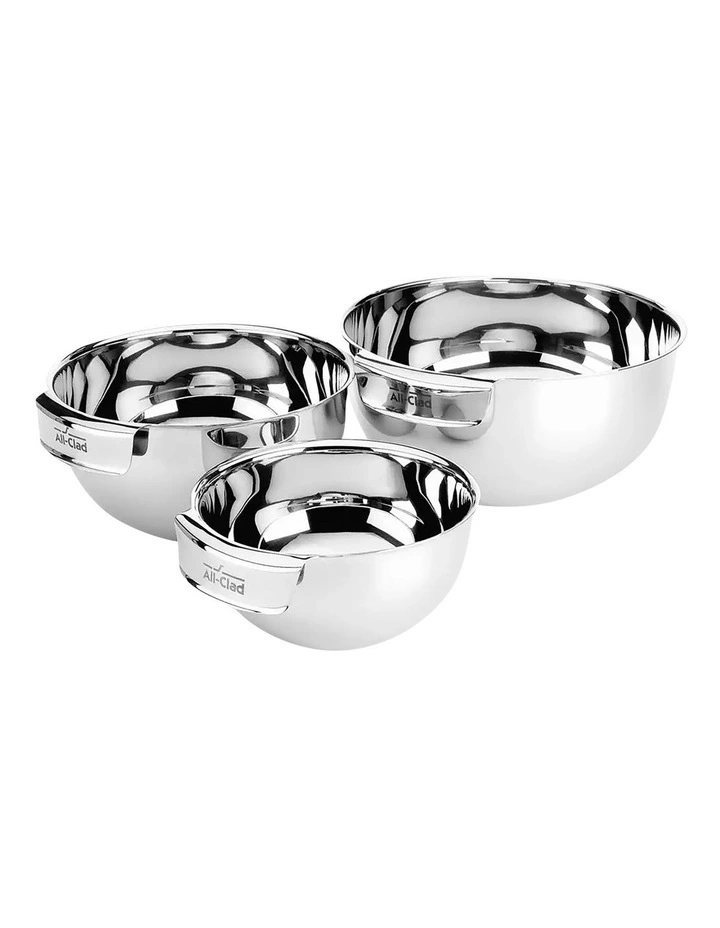 Stainless Steel Mixing Bowl Set in Silver image 1