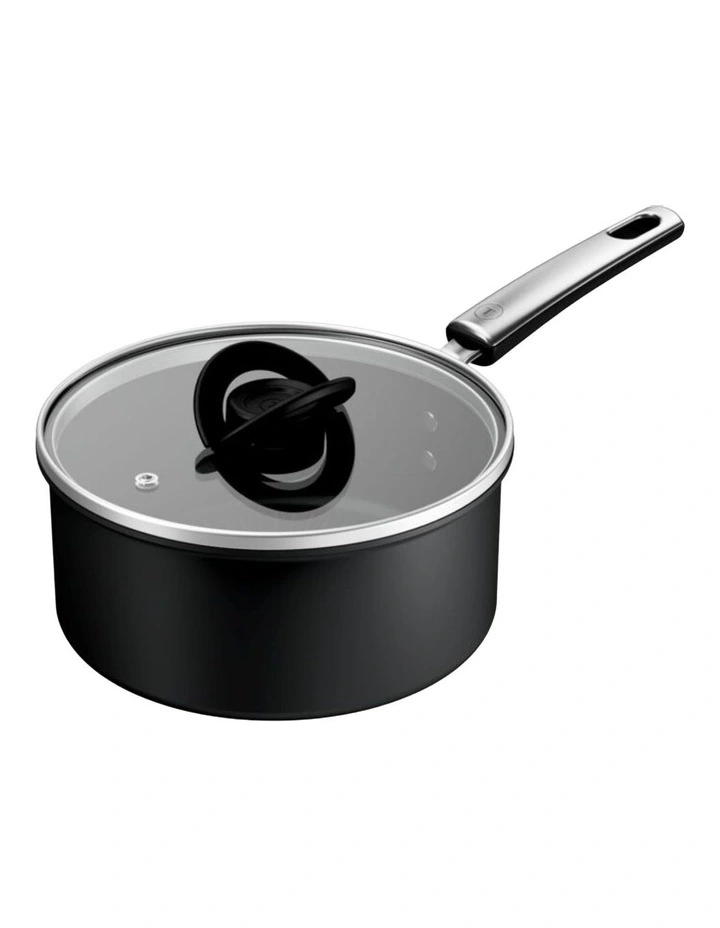 Space Excellence Induction Non -Stick Saucepan With Lid 18cm in Black image 1