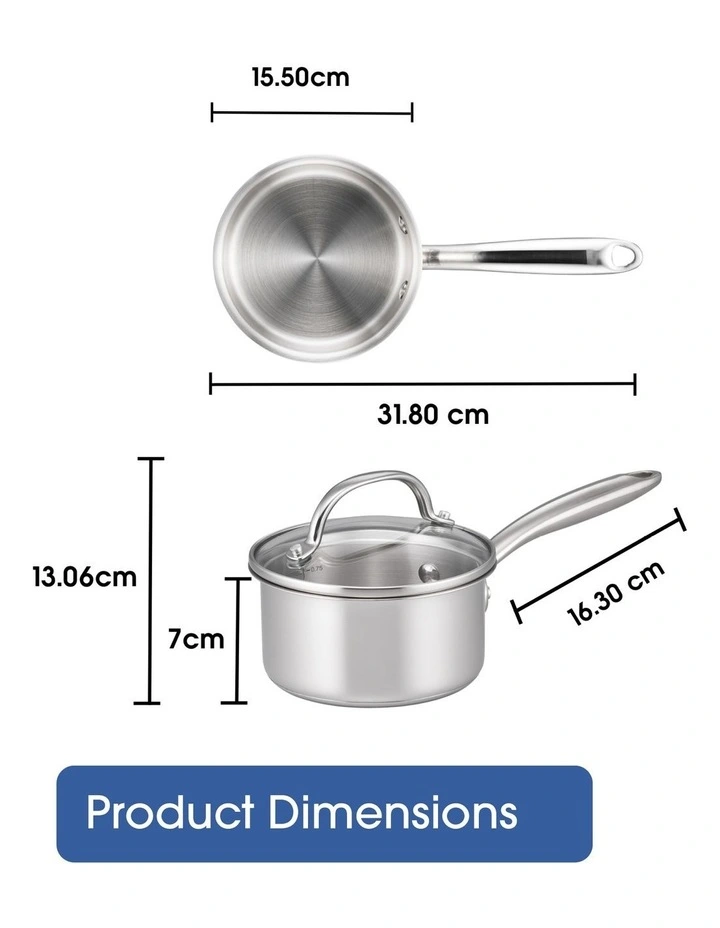 Raco Steel Essentials Stainless Steel Induction Covered Saucepan 14cm/0.9L image 7