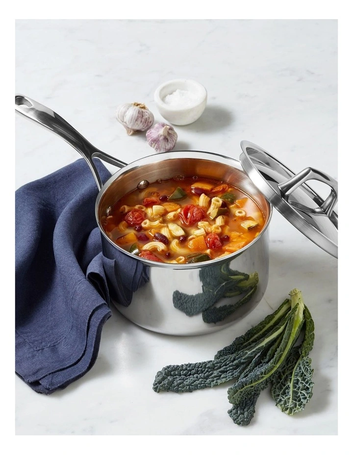 Per Sempre Clad Stainless Steel Induction Covered Saucepan 20cm/3.8L image 2