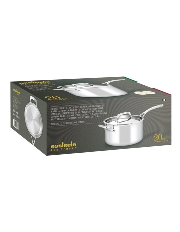 Per Sempre Clad Stainless Steel Induction Covered Saucepan 20cm/3.8L image 7