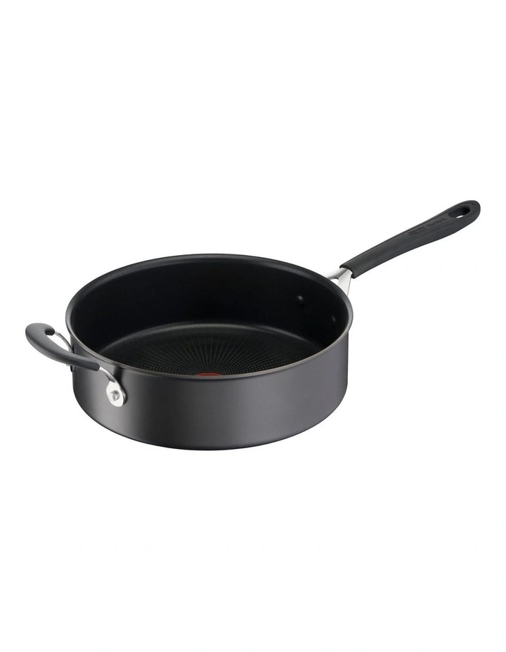 Quick and Easy Induction Non Stick Hard Anodised Sautepan 26cm   Lid in Grey image 3