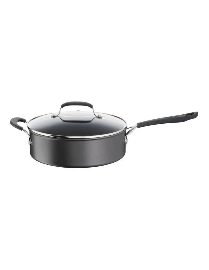 Quick and Easy Induction Non Stick Hard Anodised Sautepan 26cm   Lid in Grey image 4
