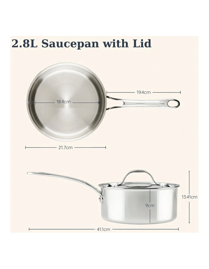 Everlast SS 20cm/2.8l Covered Saucepan image 7