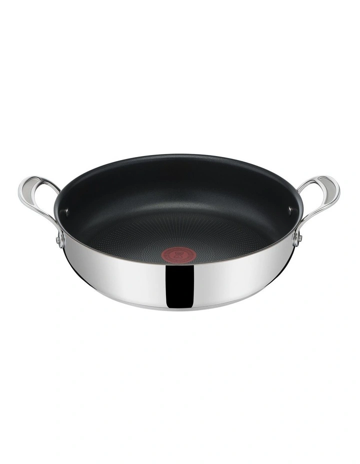 Cooks Classic Non-Stick Induction Stainless Steel Shallowpan lid 30cm in Silver image 2