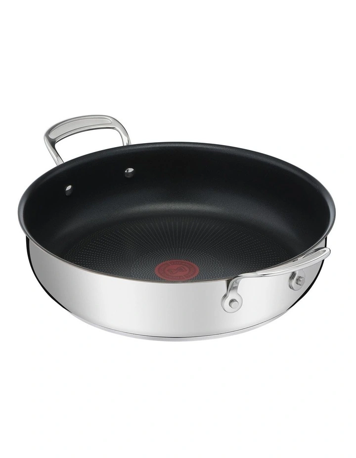 Cooks Classic Non-Stick Induction Stainless Steel Shallowpan lid 30cm in Silver image 3