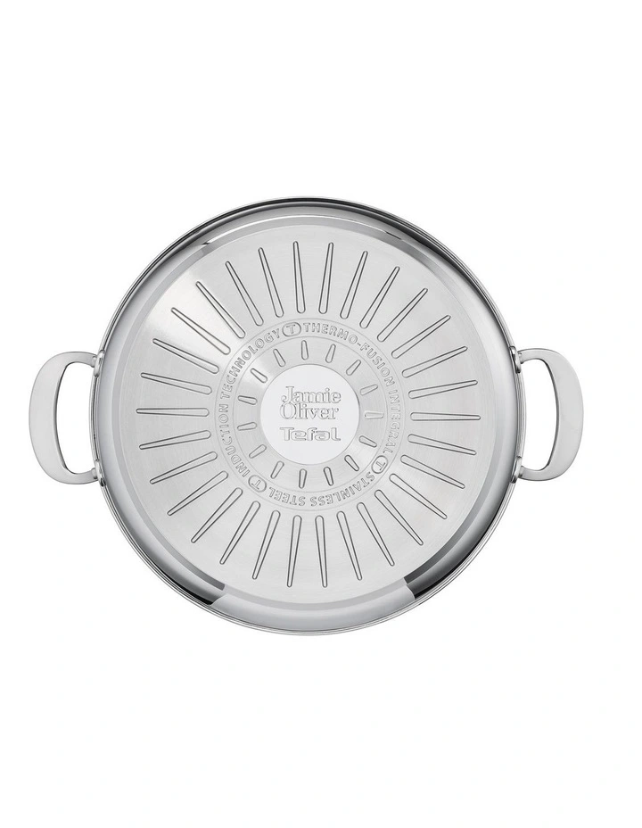 Cooks Classic Non-Stick Induction Stainless Steel Shallowpan lid 30cm in Silver image 6