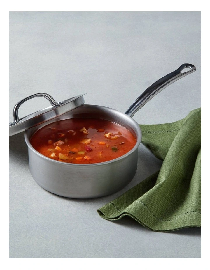 Essteele Per Amore Clad Stainless Steel Induction Covered Saucepan 16cm