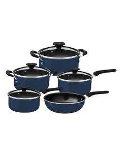 Tunis 5pc Ceramic Cookware Set in Stainless Steel