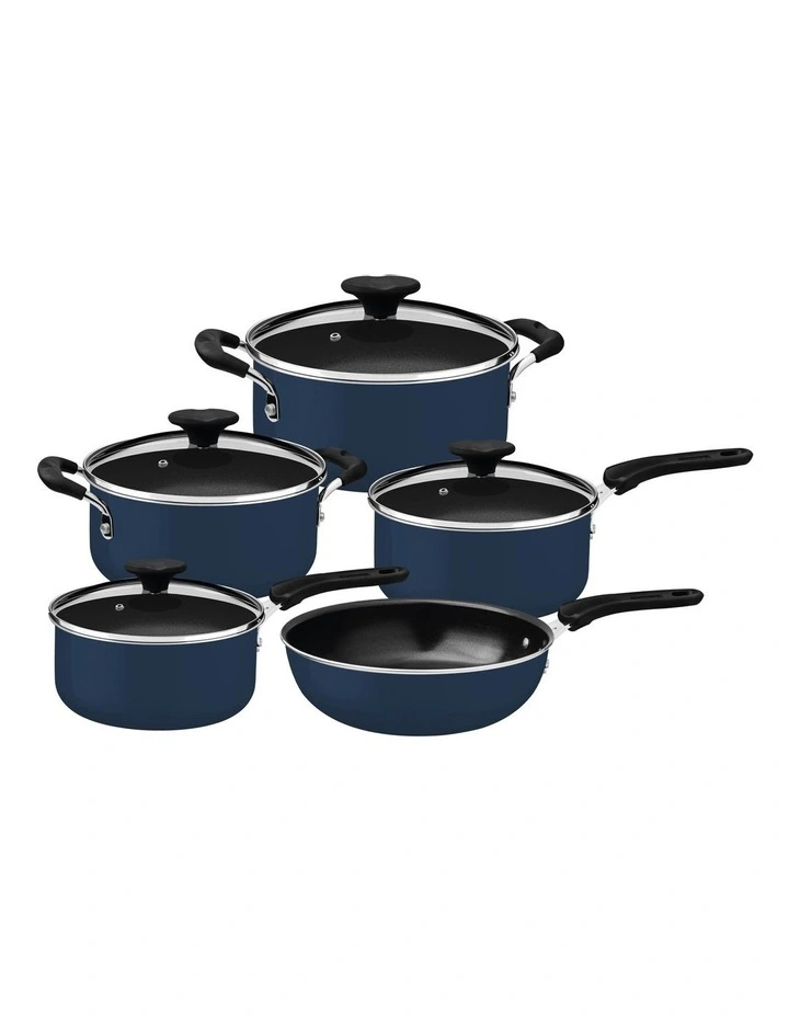 Tunis 5pc Ceramic Cookware Set in Stainless Steel image 1
