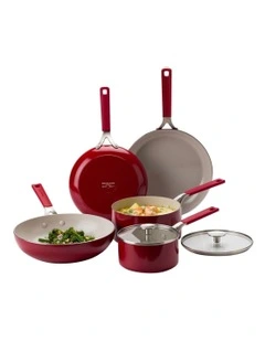 KitchenAid Aluminium 5pc Cookware set Empire Red