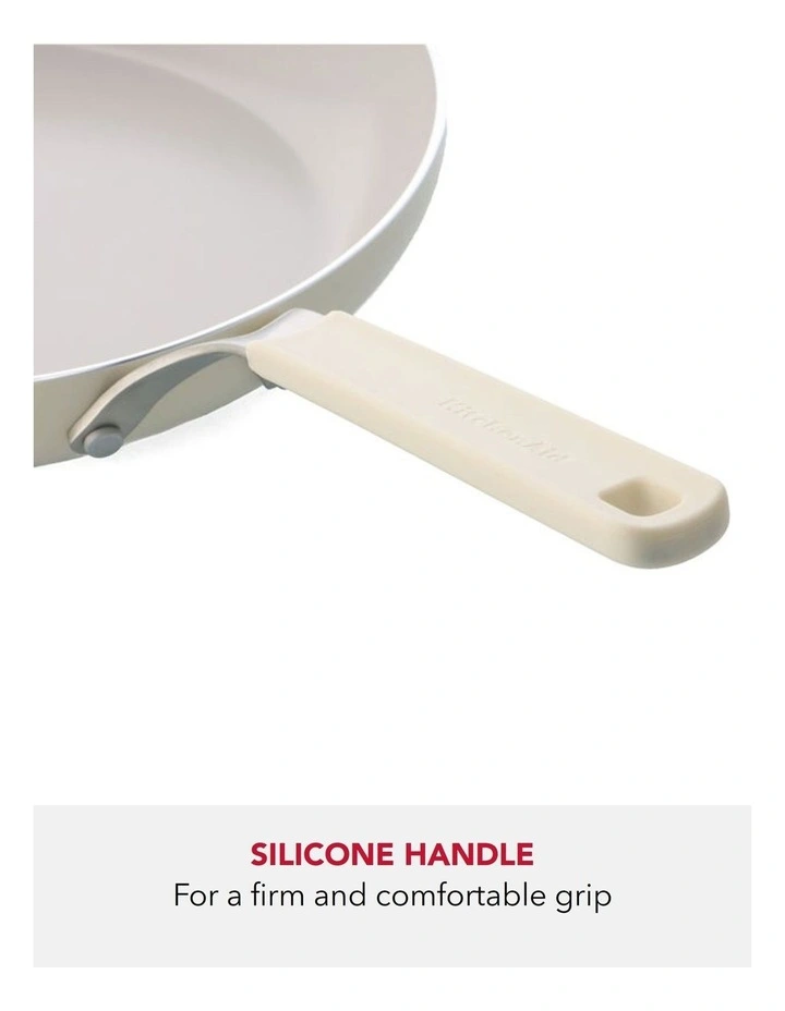 KitchenAid Aluminium 5 piece Cookware Set Almond Cream image 2