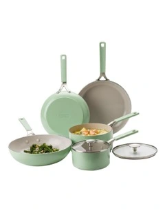 KitchenAid Aluminium 5pc Cookware set Pistacho