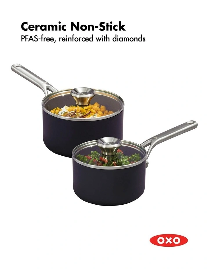 Good Grips Pro Saucepan Set 2 Piece in Grey image 2