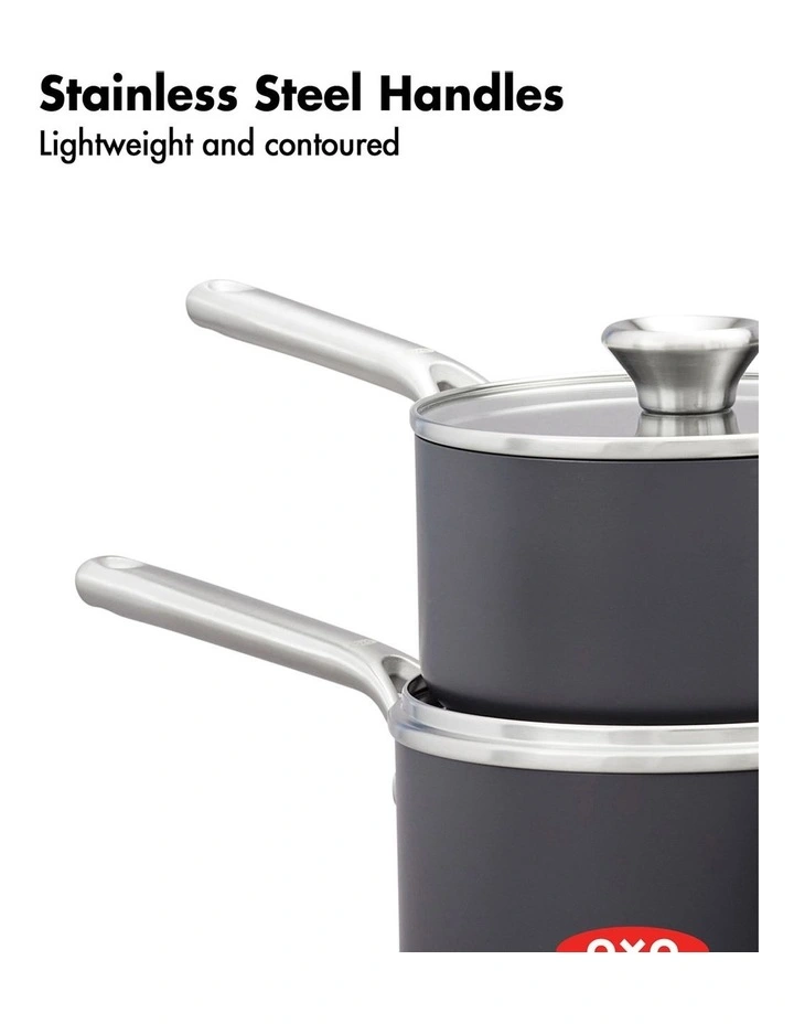 Good Grips Pro Saucepan Set 2 Piece in Grey image 4