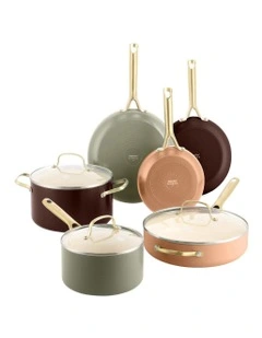 Shades 6pc Cookware Set Terra PFAS-free ceramic non-stick