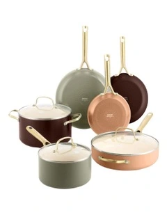 Shades 6pc Cookware Set Terra PFAS-free ceramic non-stick