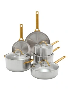Padova Reserve Stainless Steel Cookware Set 6 Piece in Silver