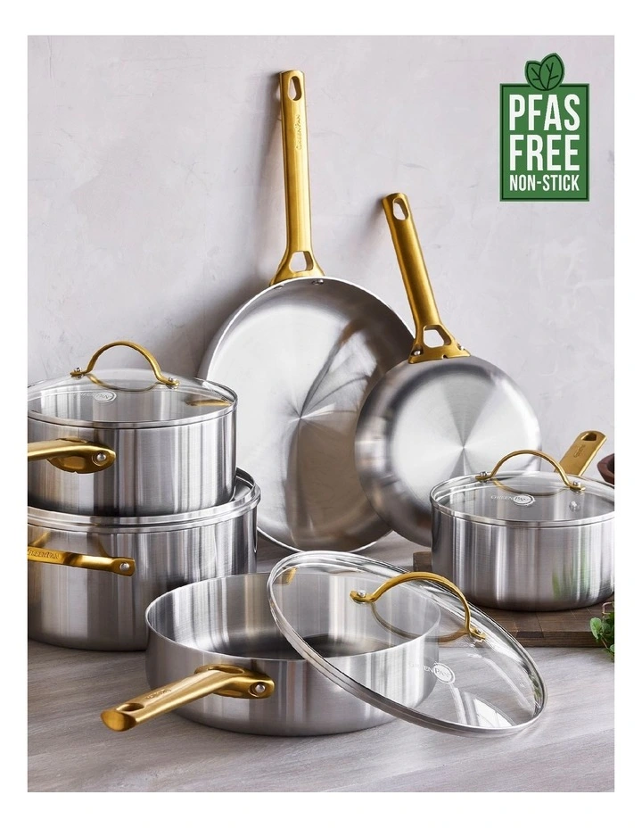 Padova Reserve Stainless Steel Cookware Set 6 Piece in Silver image 2