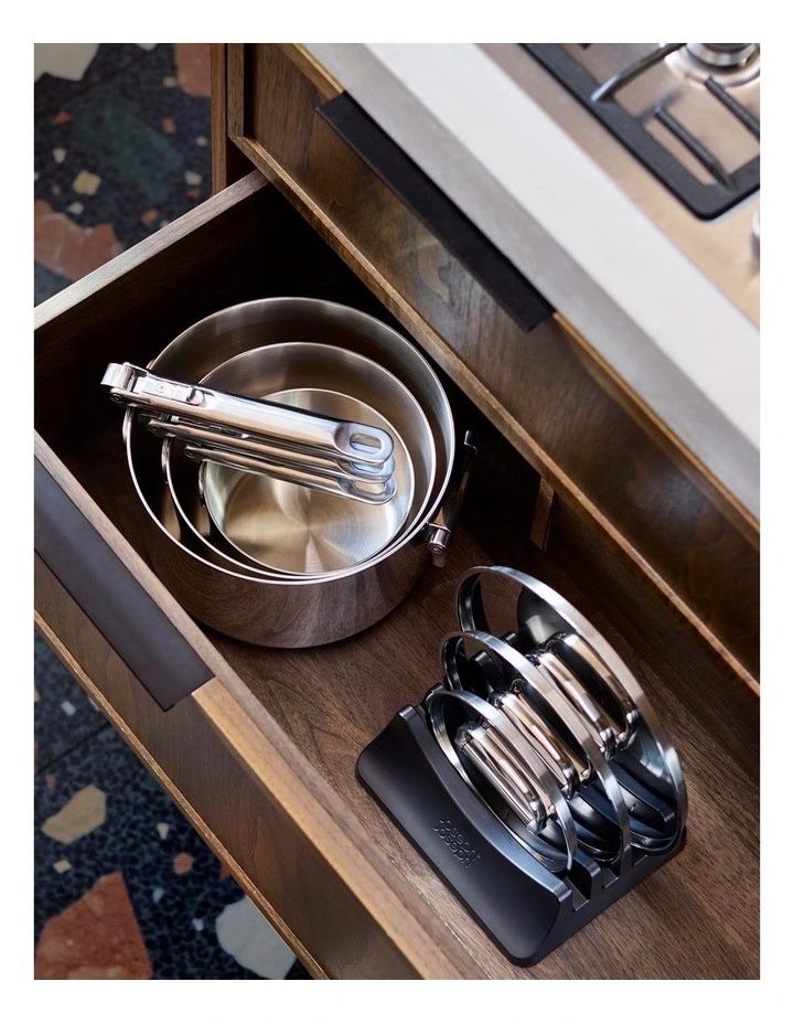 Space Steel Saucepan Set 3 Pieces in Silver image 6