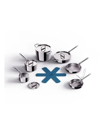 Space Stainless Steel Cookware Set 6 Piece in Silver