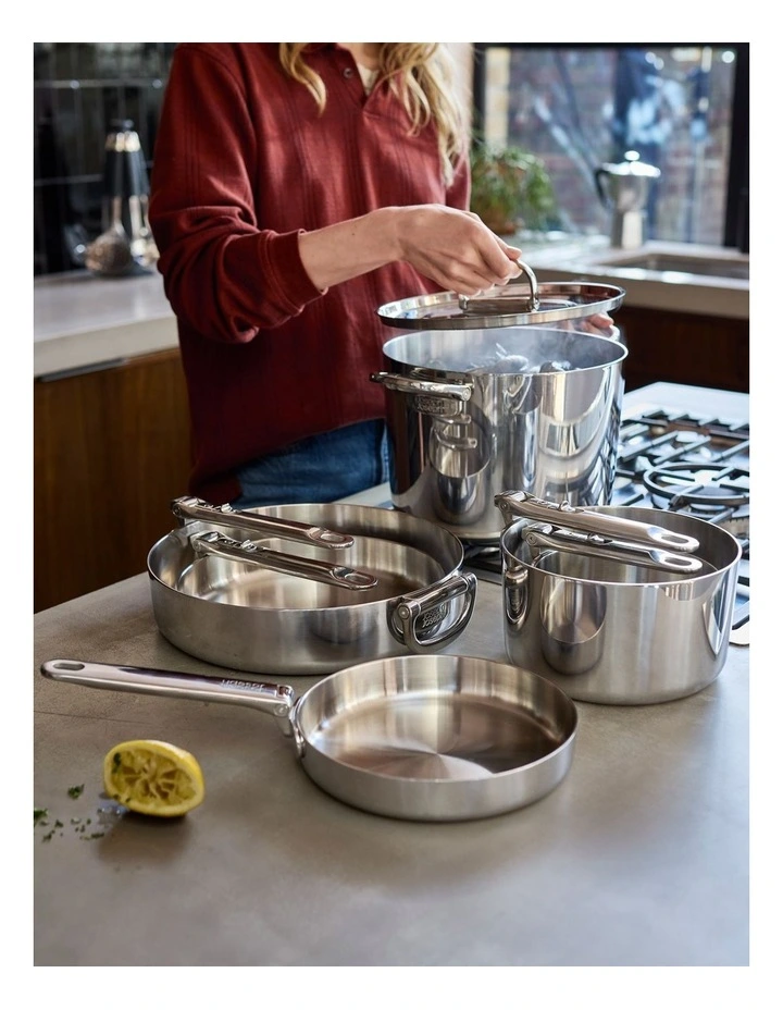 Space Stainless Steel Cookware Set 6 Piece in Silver image 2