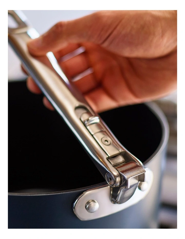 Space Stack Non Stick Cookware Set 3 Piece in Blue image 4