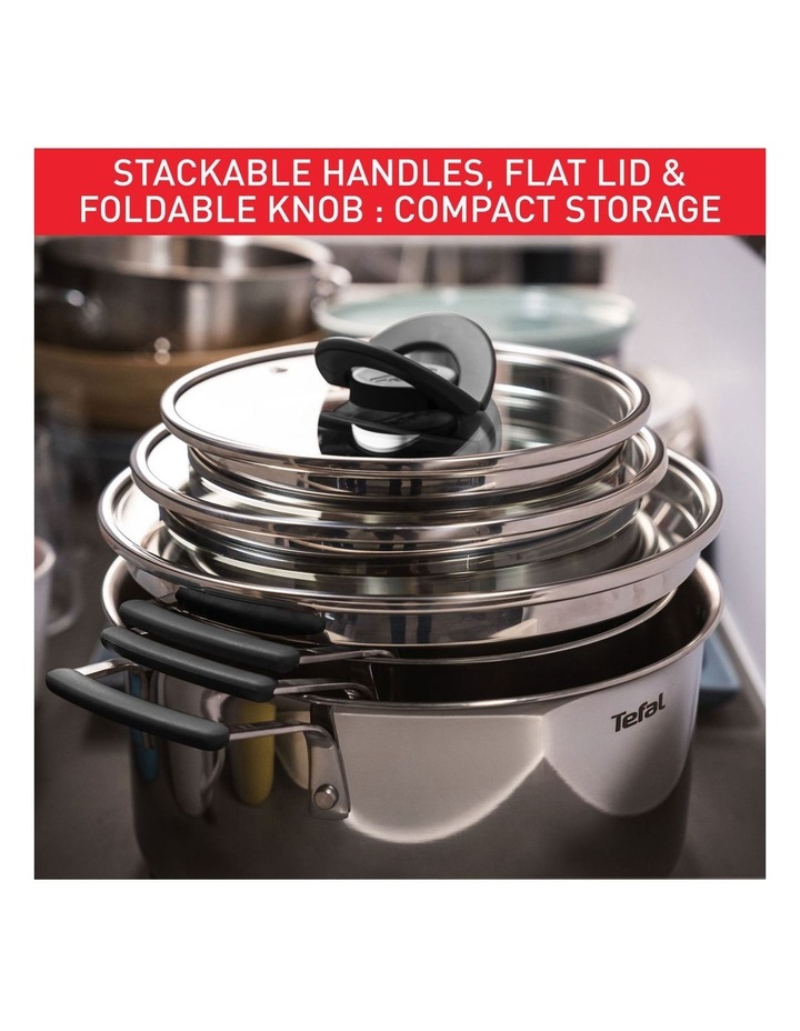 Opti Space Induction Stainless Steel 13Piece Set in Silver image 3