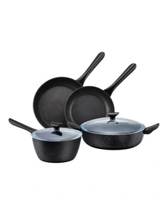 Per Silvia Nonstick Induction Cookware Set 4 Piece in Black