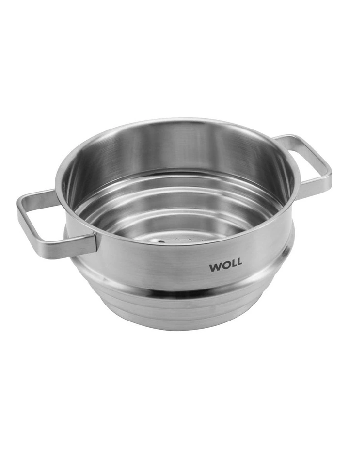 Stainless Steel Saucepan with Steamer 4 Piece Set 16 x 18 x 20cm in Silver image 5