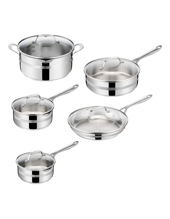 Cook Smart Induction Stainless Steel Uncoated Set 5 Pack in Silver image 1