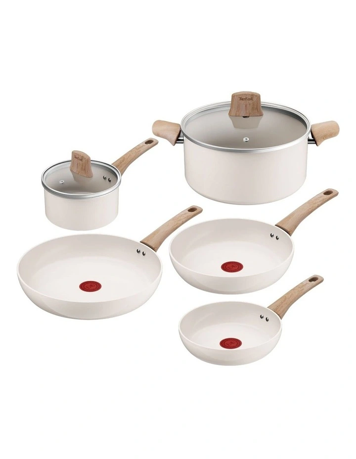 Vivaceram Induction Ceramic Cookware 5 Piece Set in Beige image 1