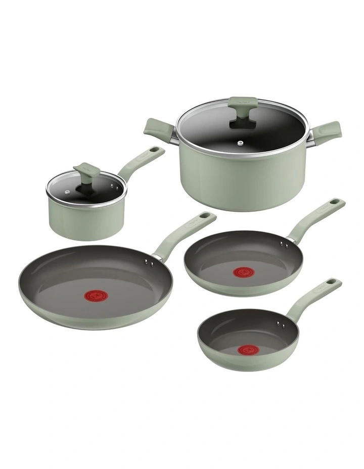 Vivaceram Induction Ceramic 5 Piece Set in Green Lichen image 1