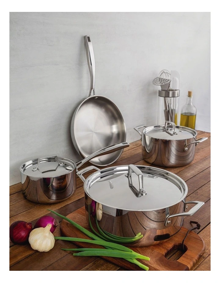 Grano TriPly Clad Cookware Set 4 Piece in Silver image 2