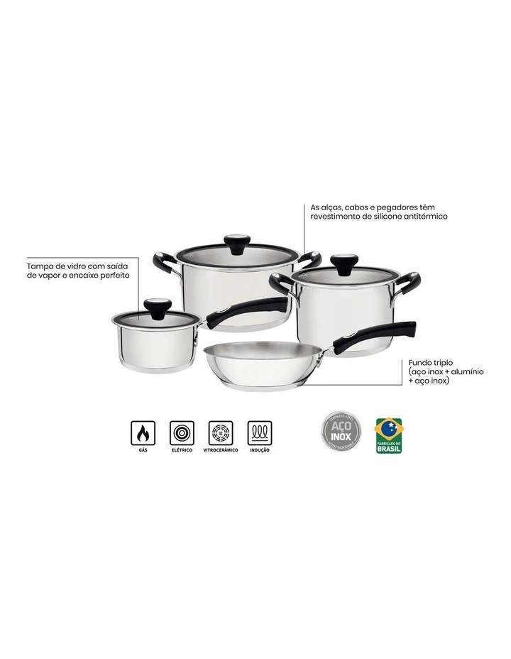 Solar Cookware Set 4 Piece in Stainless Steel image 5