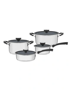Solar Ceramic Cookware Set 4 Pieces in Silver