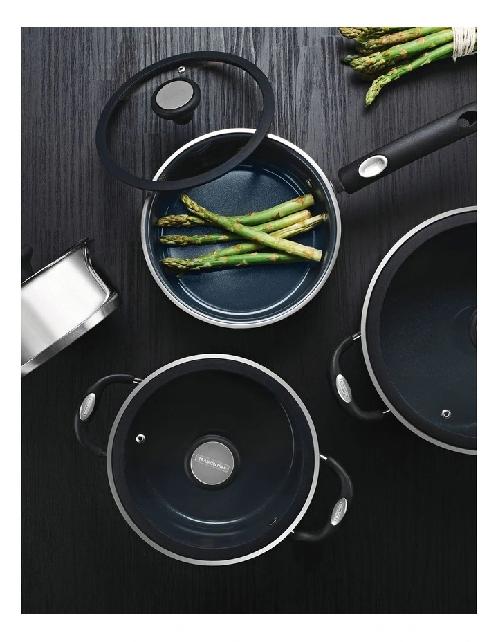 Solar Ceramic Cookware Set 4 Pieces in Silver image 2