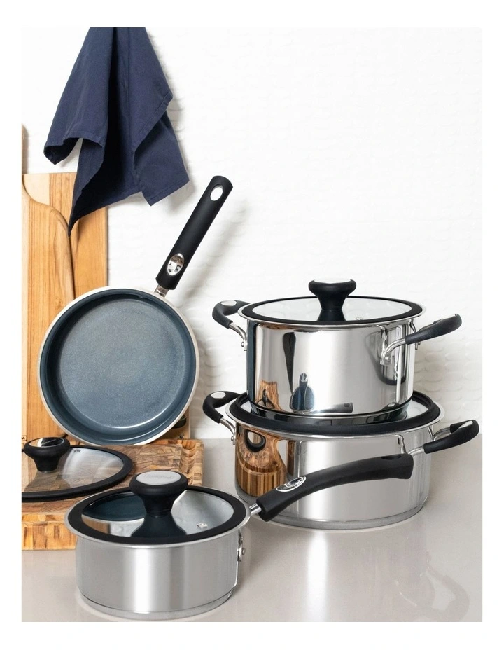 Solar Ceramic Cookware Set 4 Pieces in Silver image 4