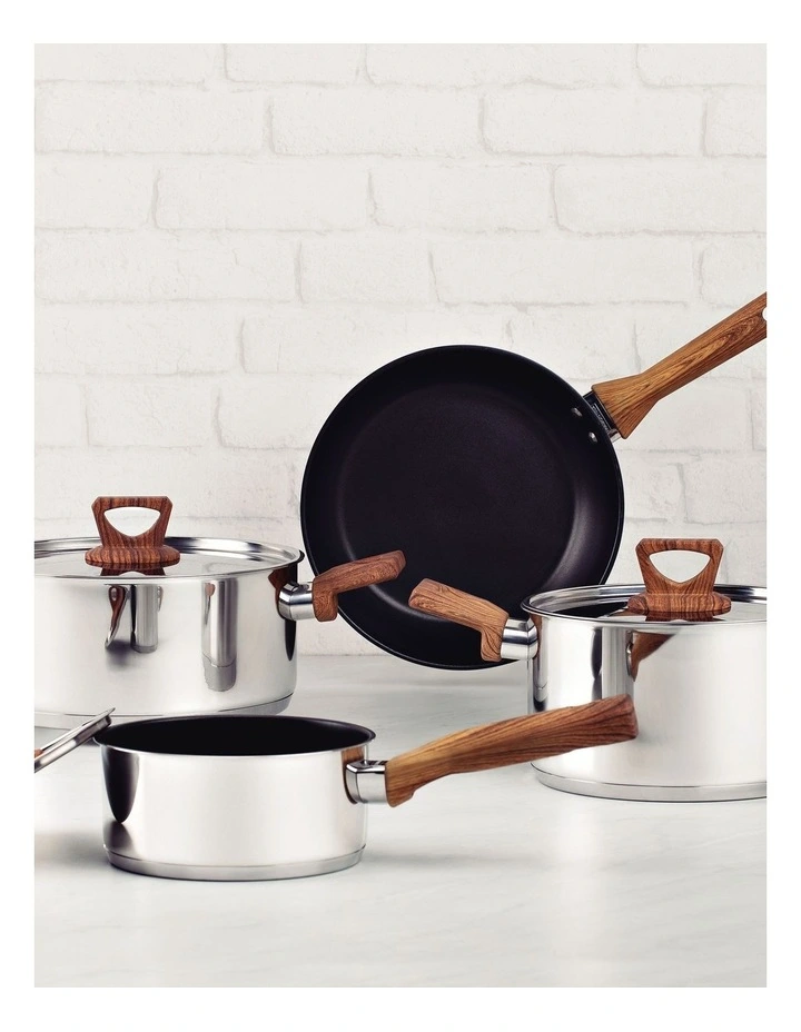 Brava Non Stick Cookware Set 4 Pieces in Silver image 4